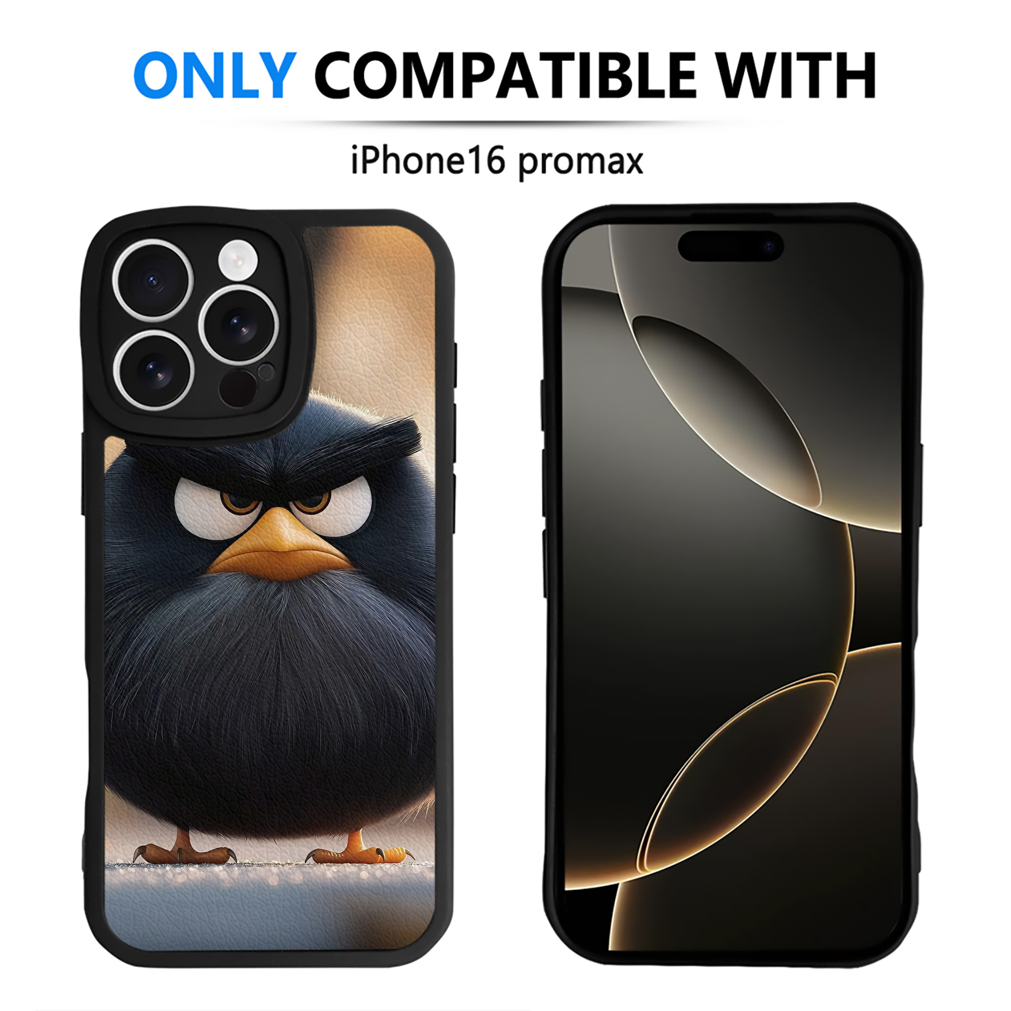 （画像用） Angry Birds アングリーバード 【iPhone 16シリーズ対応】シリコンスマホケース（レザー調） 材質：シリコン